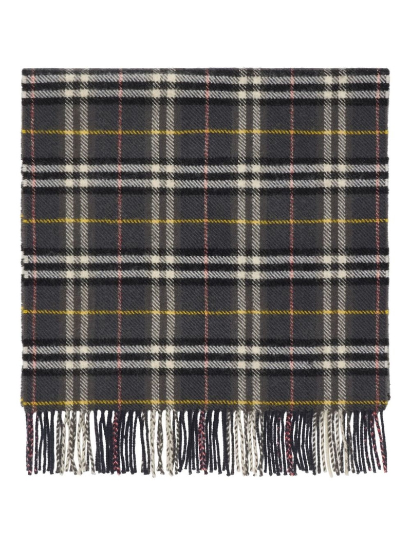Burberry checked wool scarf outlook