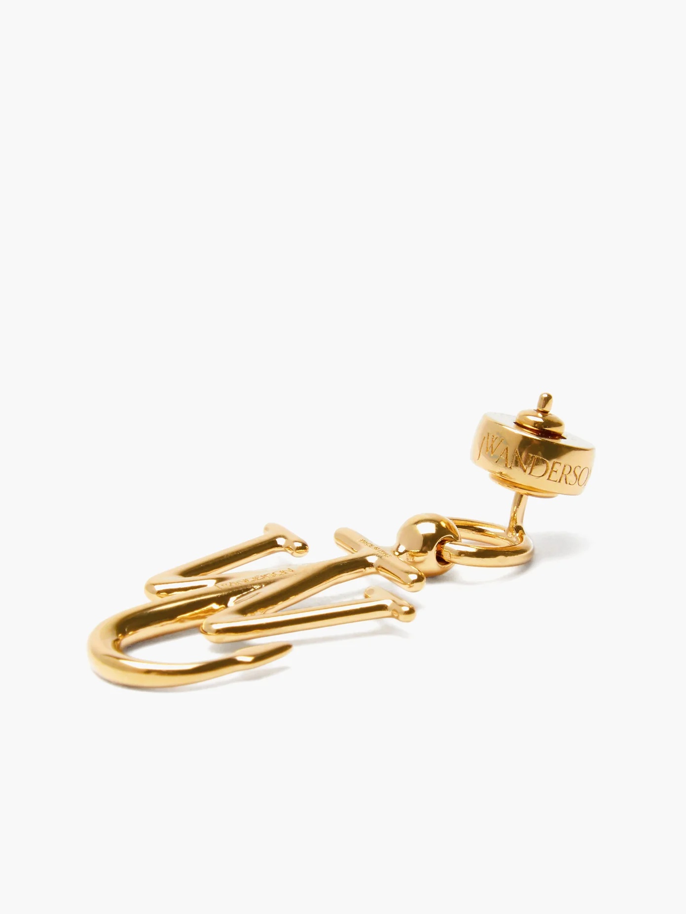 JW gold-plated single earring - 3