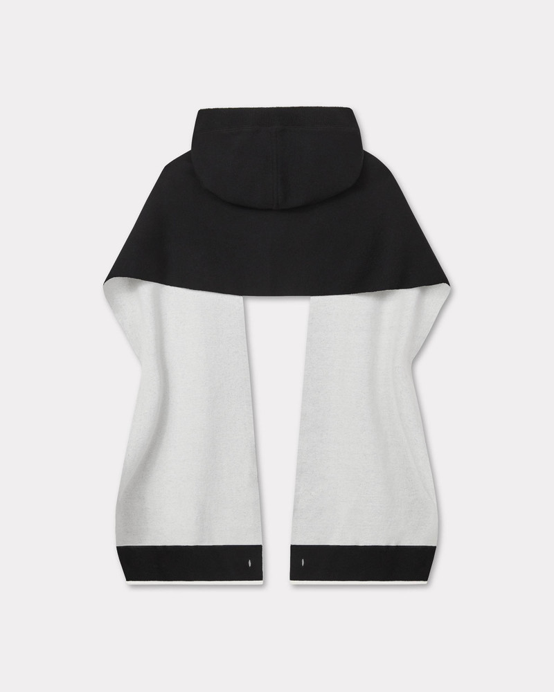 KENZO 'Boke Flower 2.0' embroidered hooded scarf in wool and cotton outlook