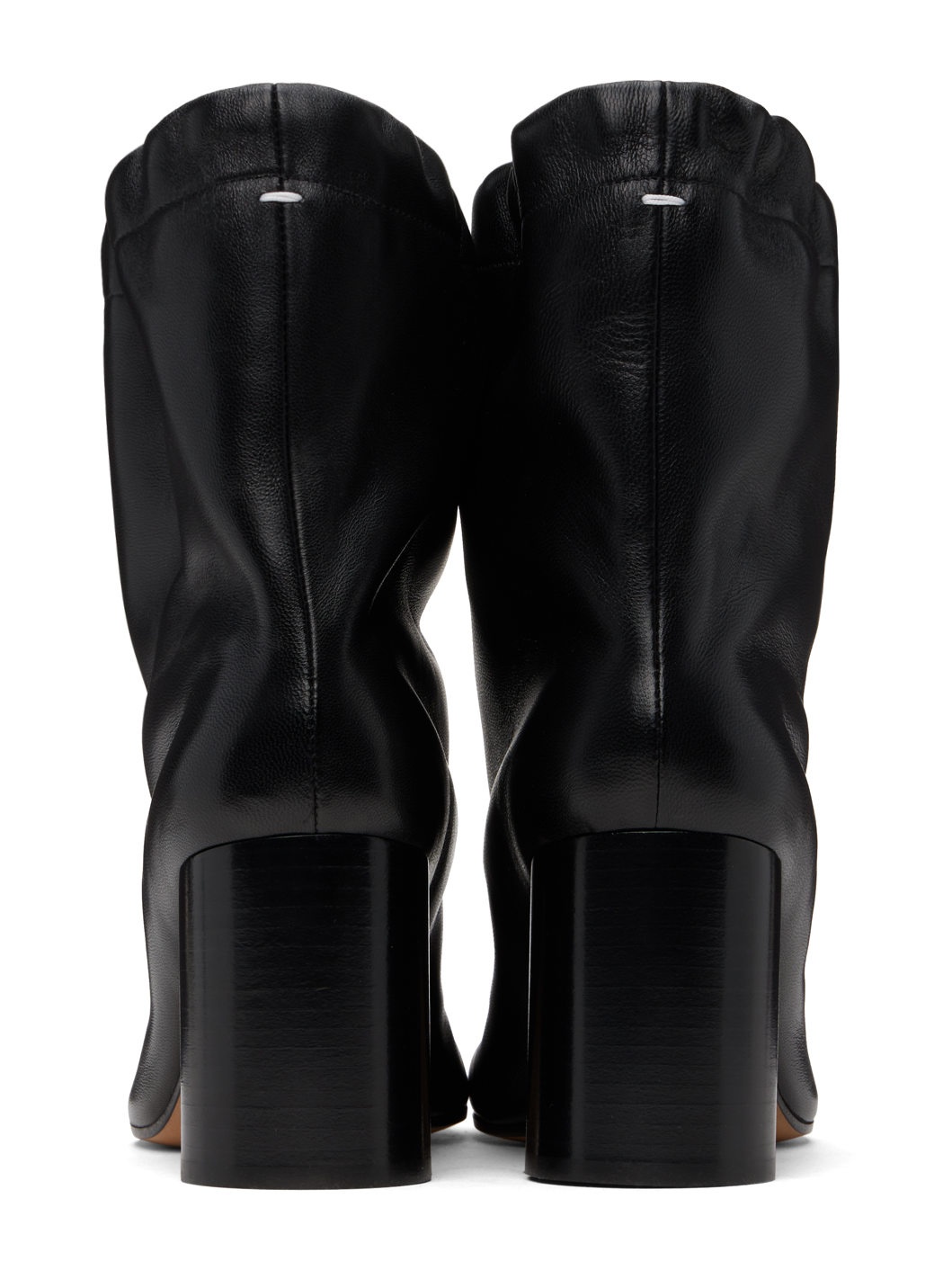 Black Tabi Drawstring Ankle Boots - 2
