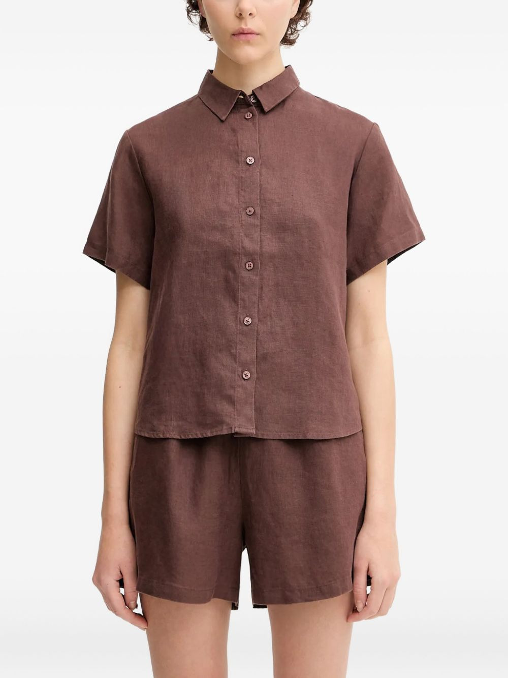 short-sleeve buttoned shirt - 1
