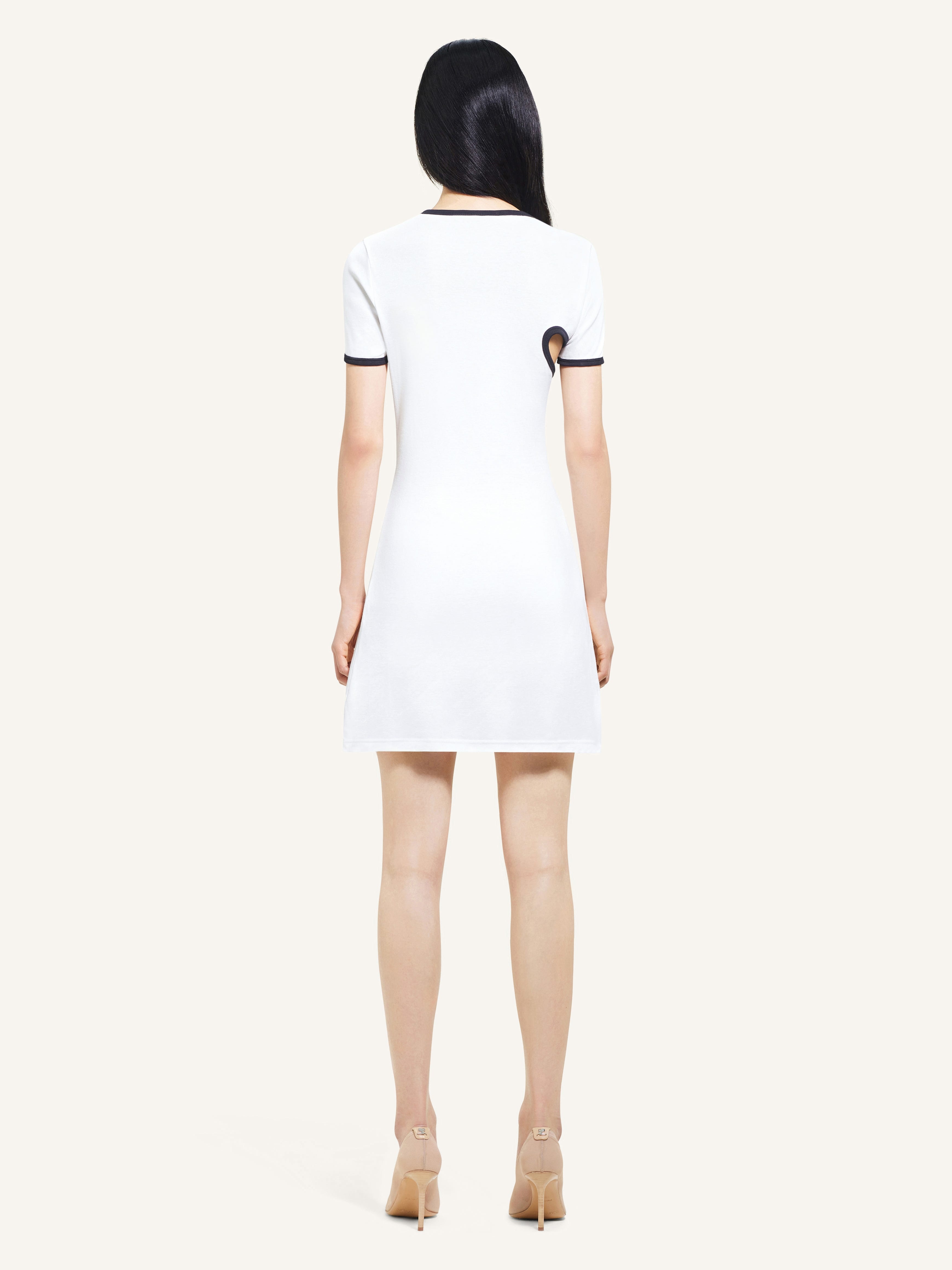 MINI SLASH CONTRAST DRESS - 4