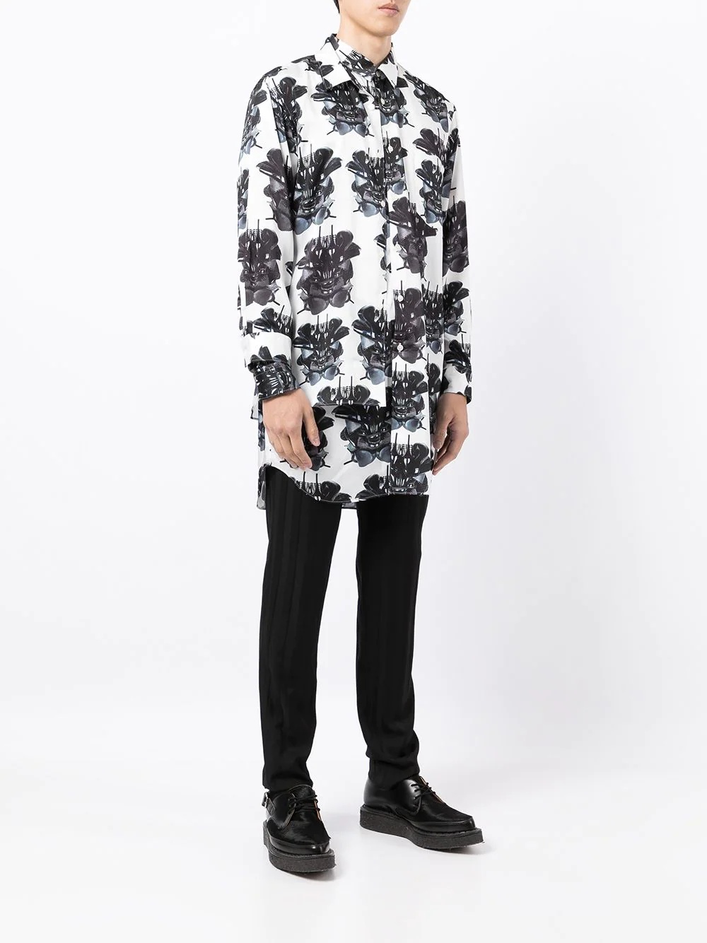 graphic-print long-sleeve shirt - 3