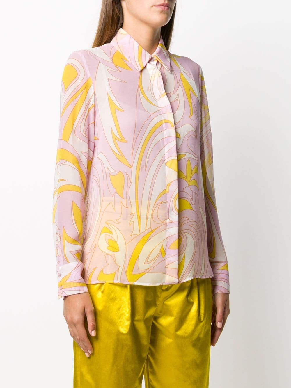 Dinamica print silk shirt  - 3