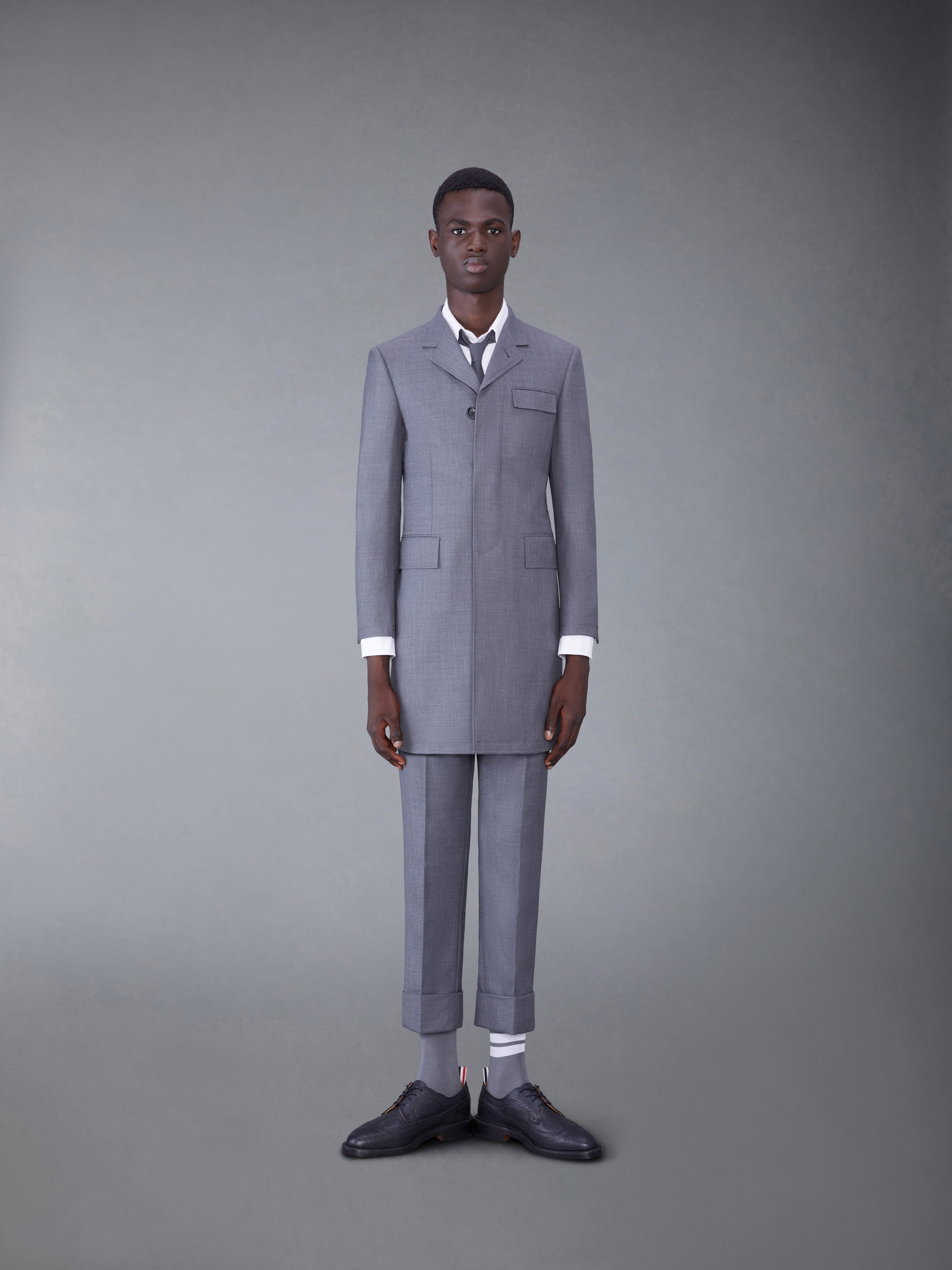 TWILL HIGH ARMHOLE CHESTERFIELD OVERCOAT - 3