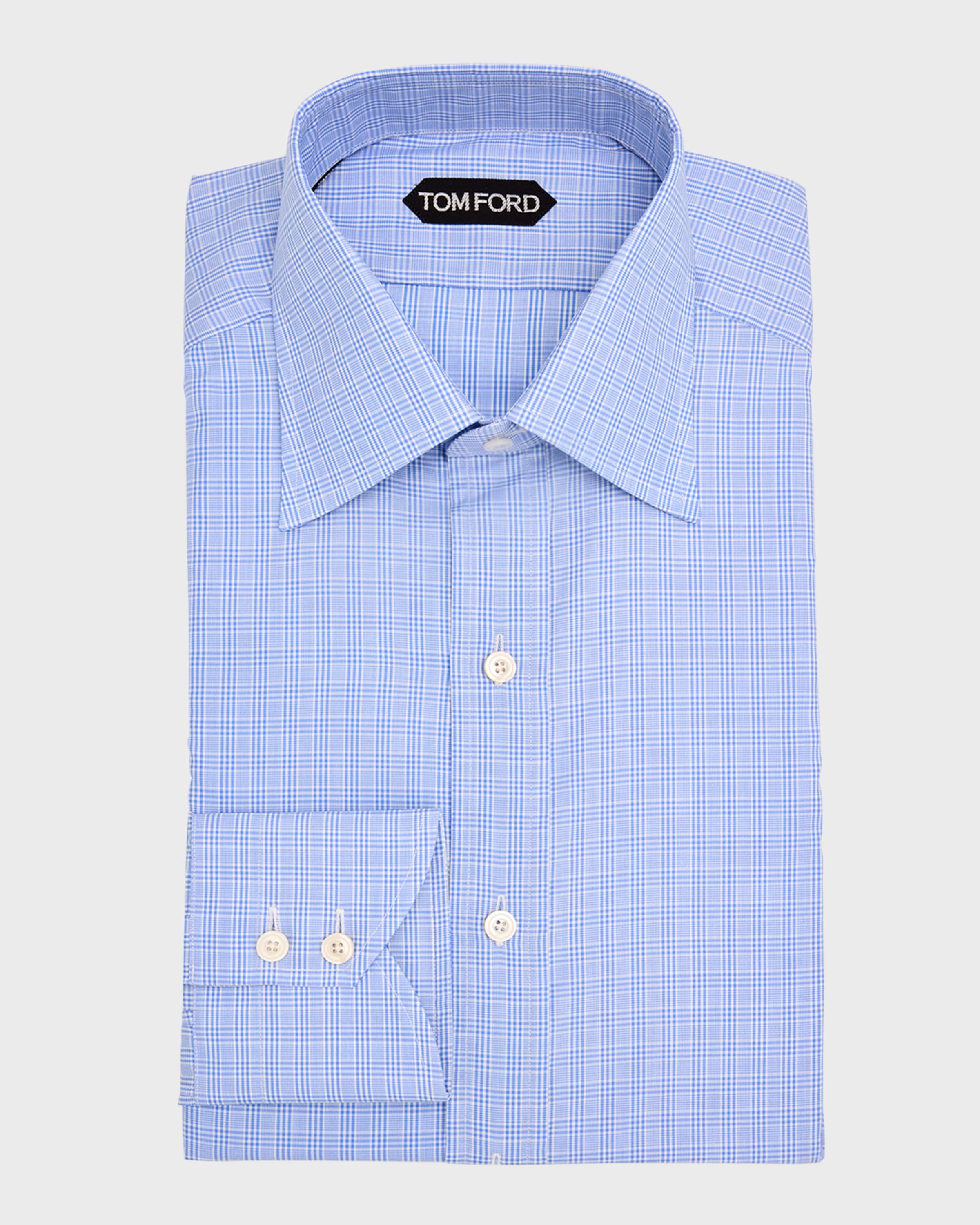 Men's Twill Check Slim-Fit Dress Shirt - 2