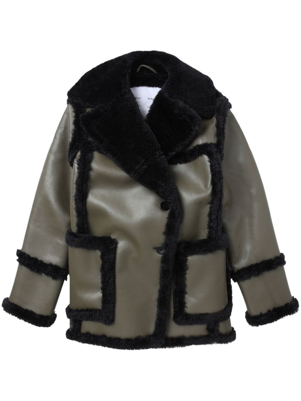 faux-shearling coated jacket - 1