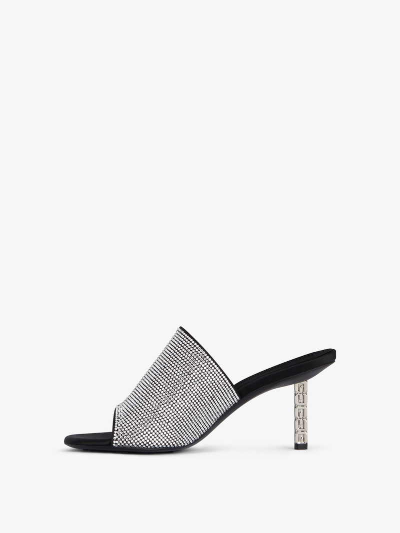 Givenchy G CUBE MULES IN SATIN WITH STRASS outlook
