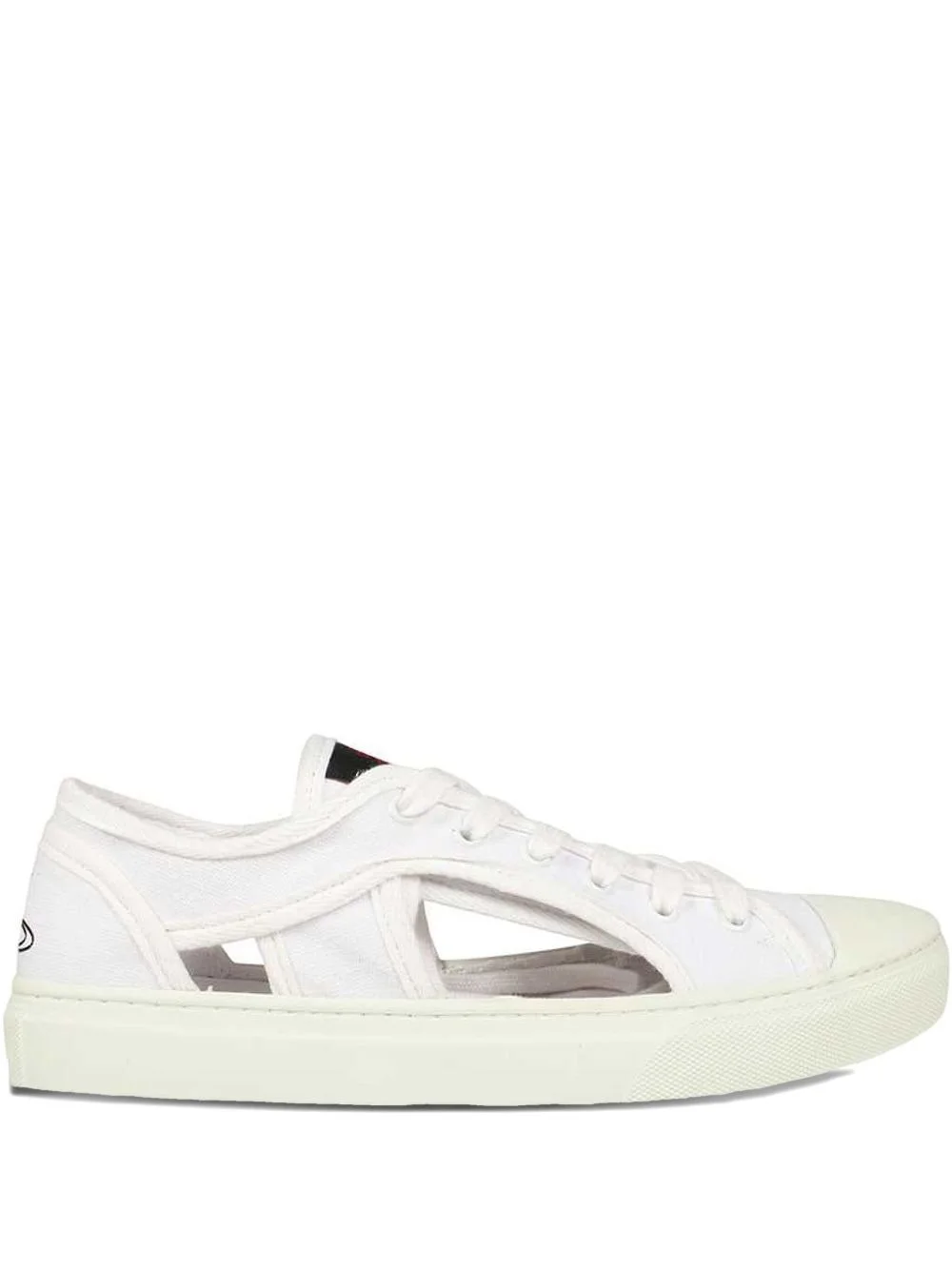 Brighton cut-out canvas sneakers - 1