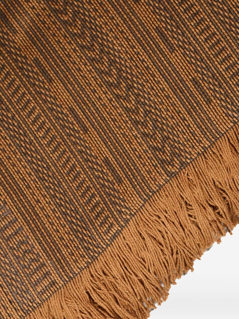 Max Mara fringed patterned scarf outlook