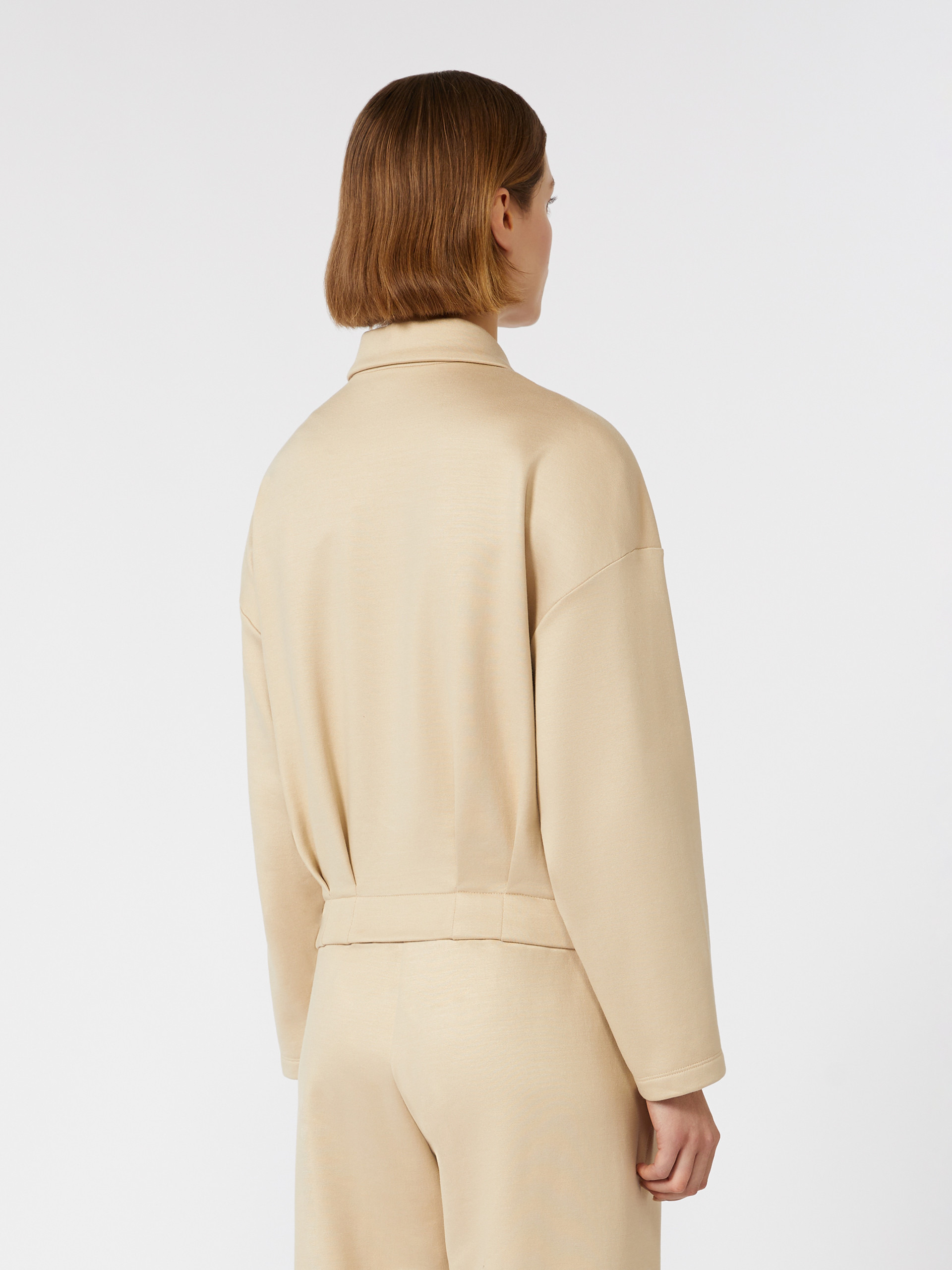 ARGENTA Silk and cotton cropped sweatshirt - 4