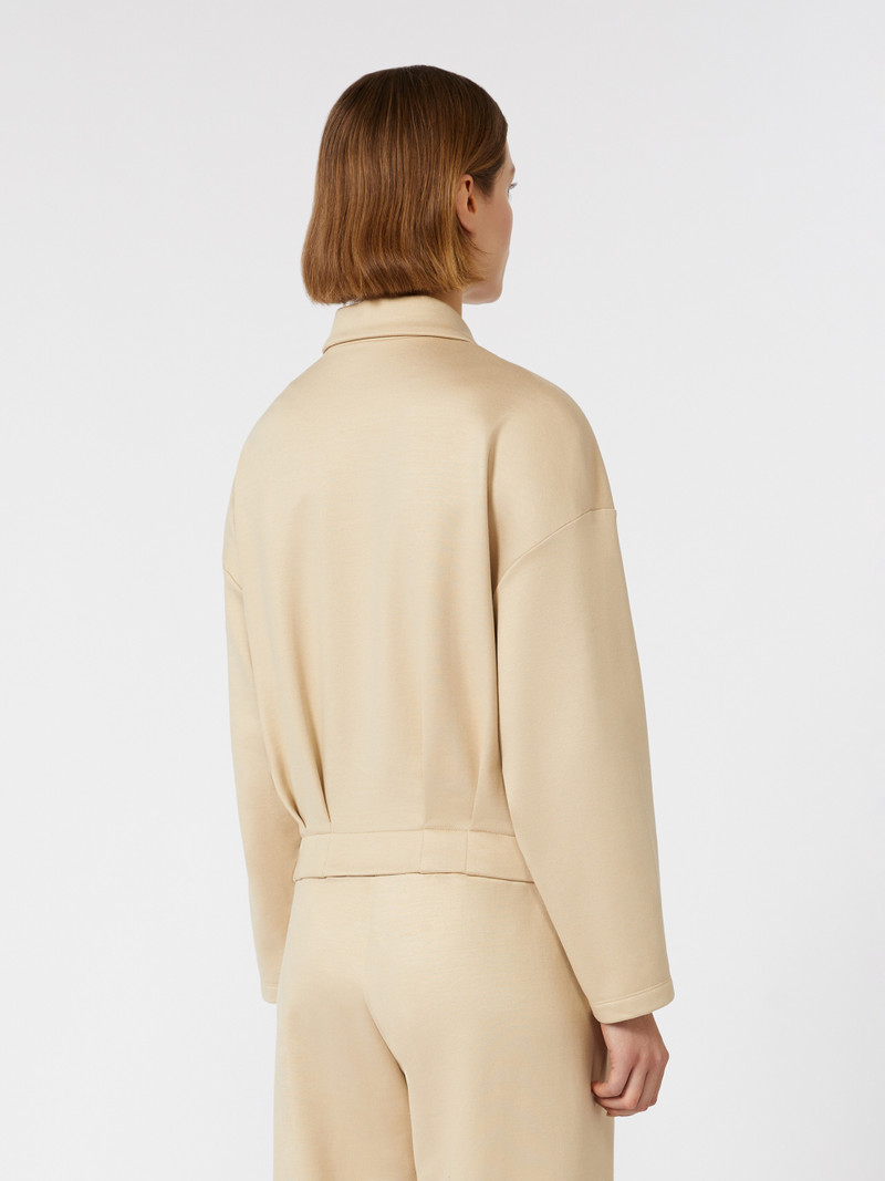 ARGENTA Silk and cotton cropped sweatshirt 4
