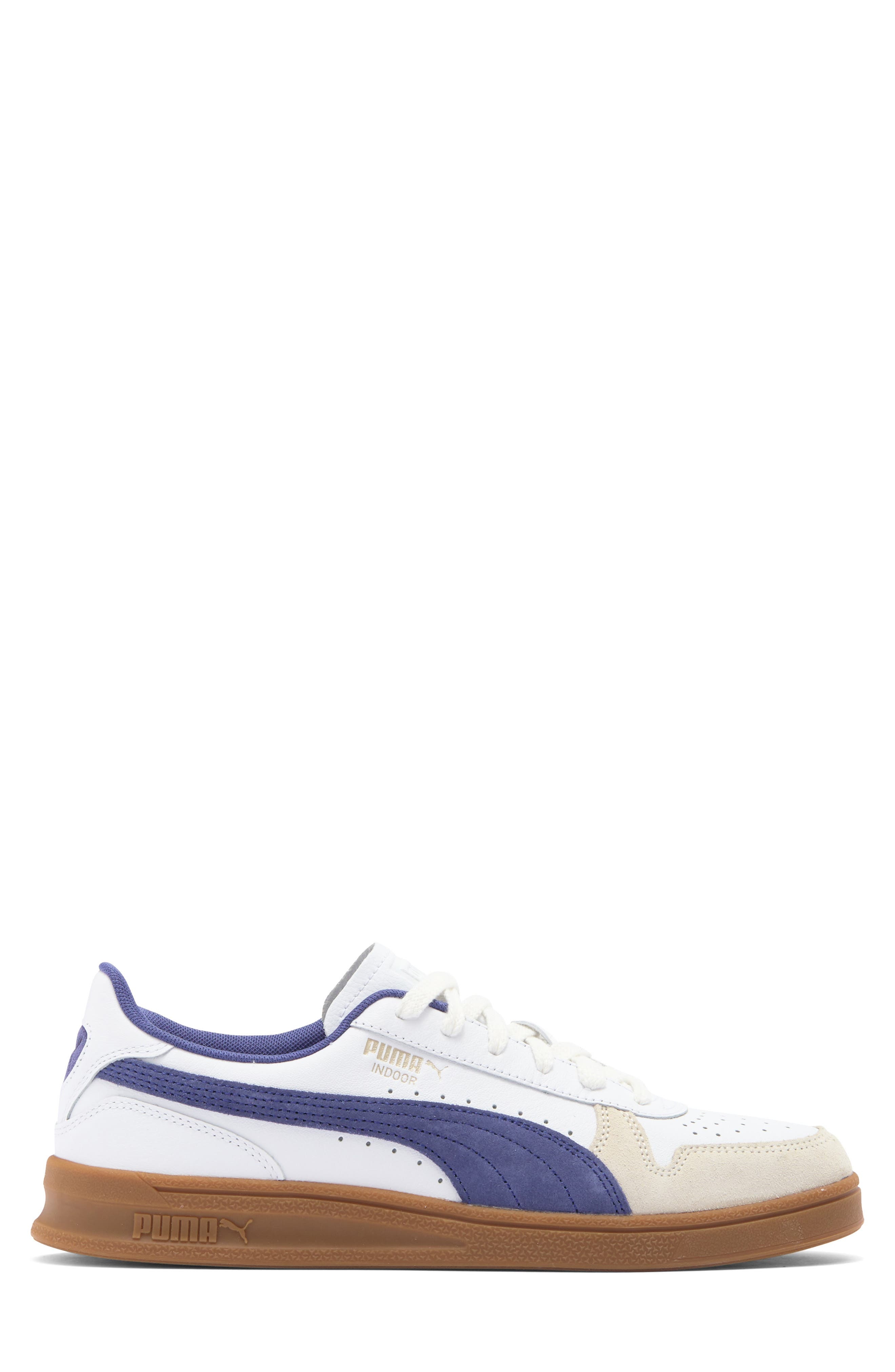 PUMA Indoor Sneaker in Puma White-Blue Crystal-Gum at Nordstrom - 3
