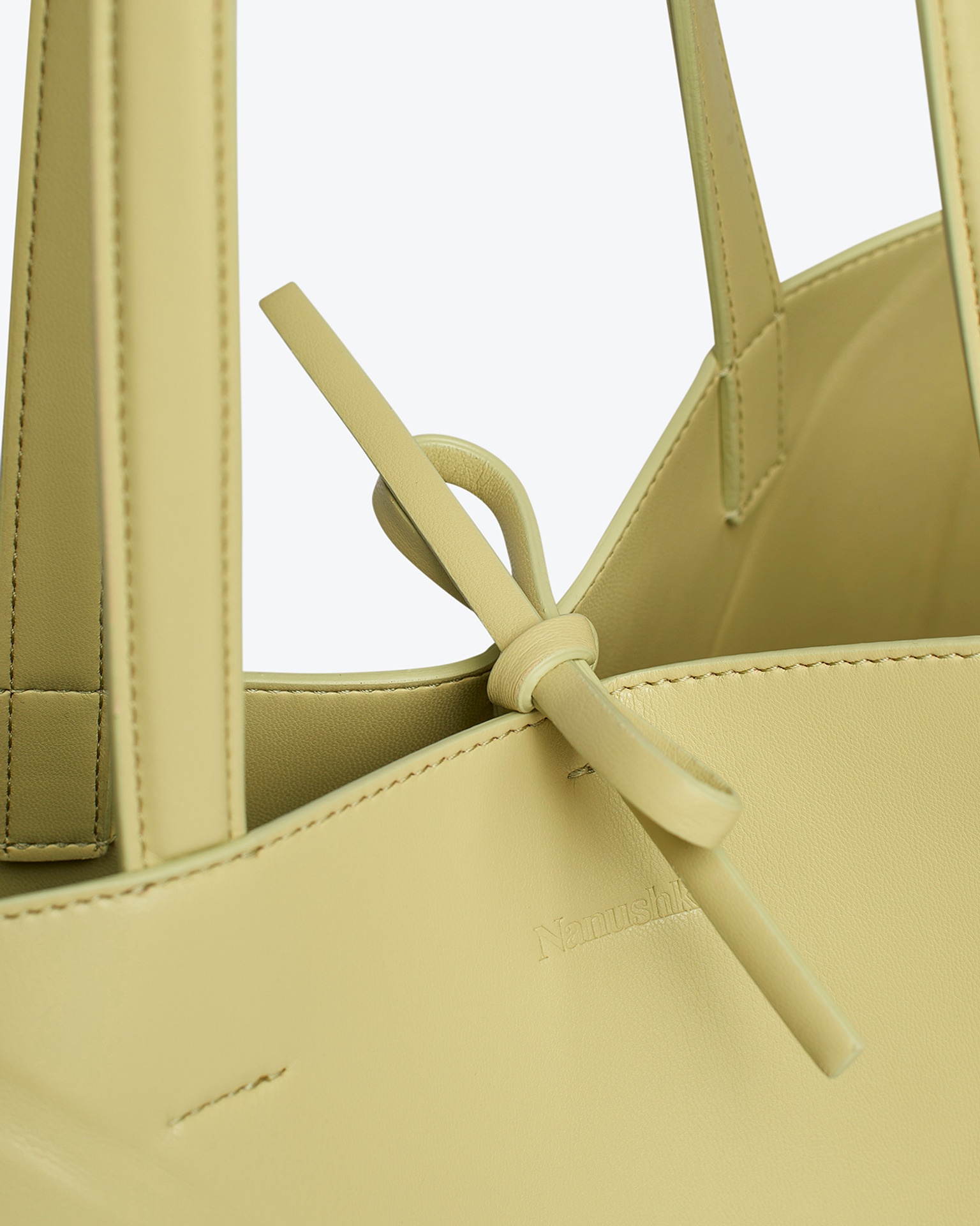 THE ORIGAMI TOTE - Alt-nappa tote - Lime - 4