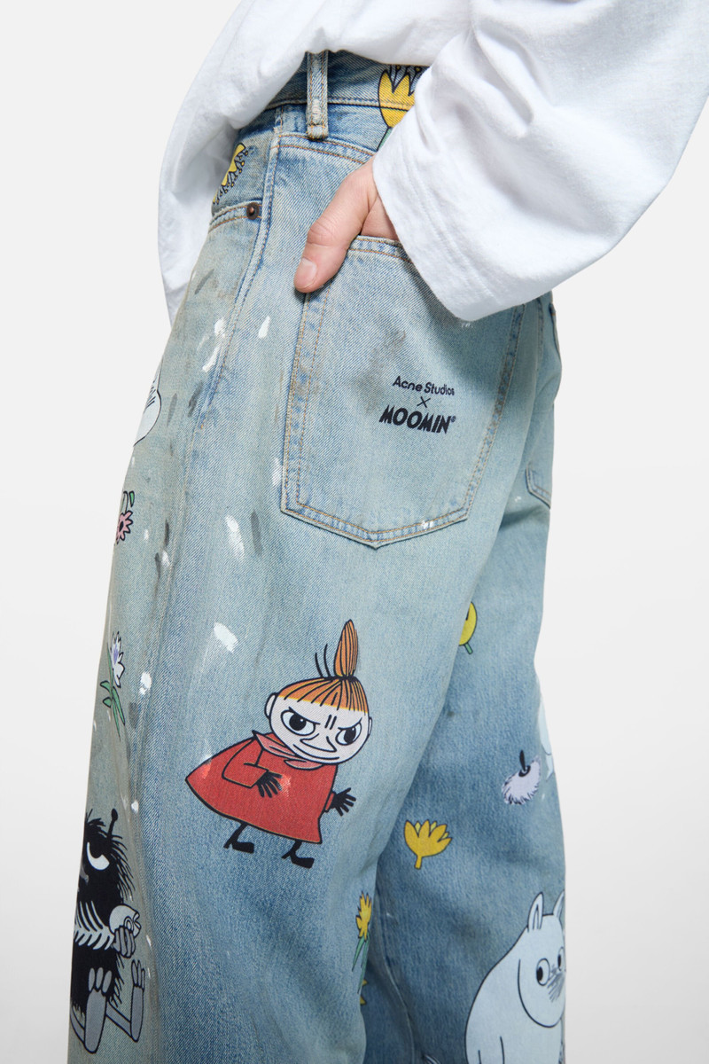 Baggy fit jeans - 1981M Acne Studios x Moomin - Light blue 7