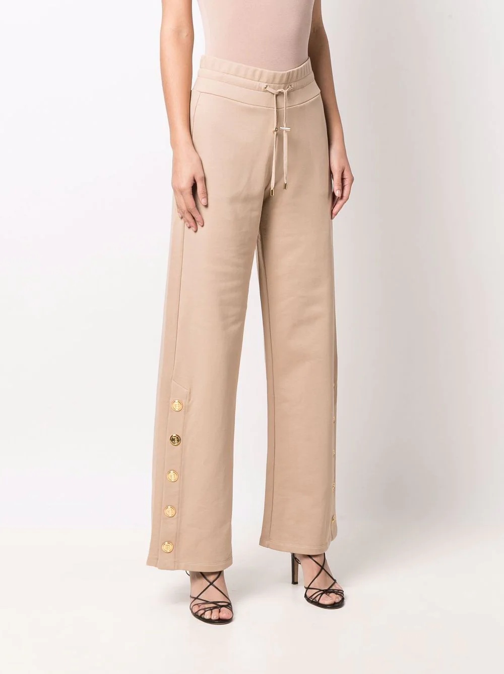 side-button detail trousers - 3