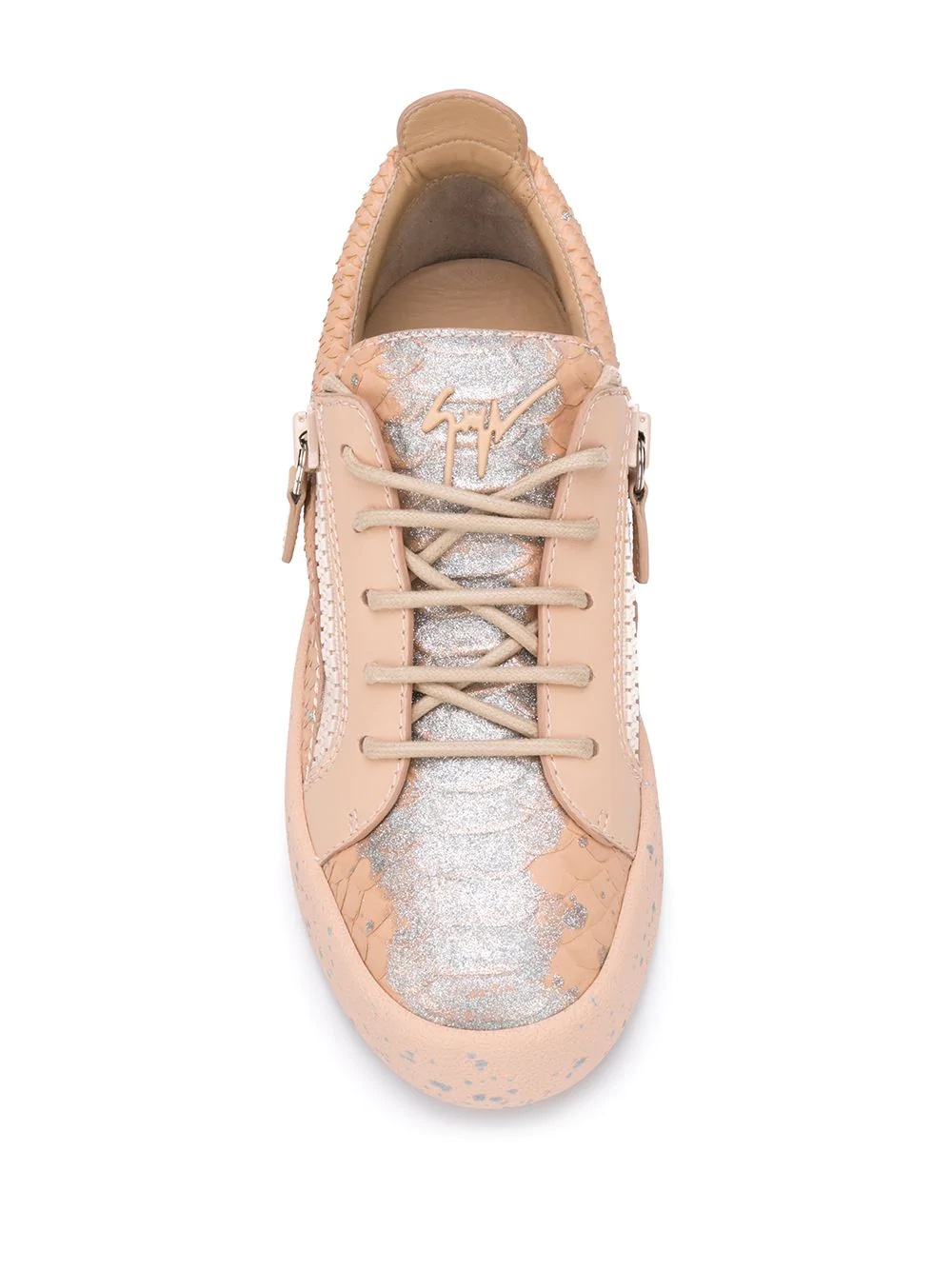 Addy snakeskin-effect low-top trainers - 4