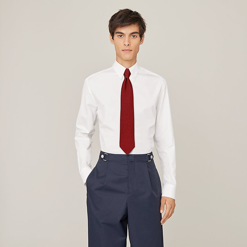 Hermès Faconnee H Bicolore tie outlook