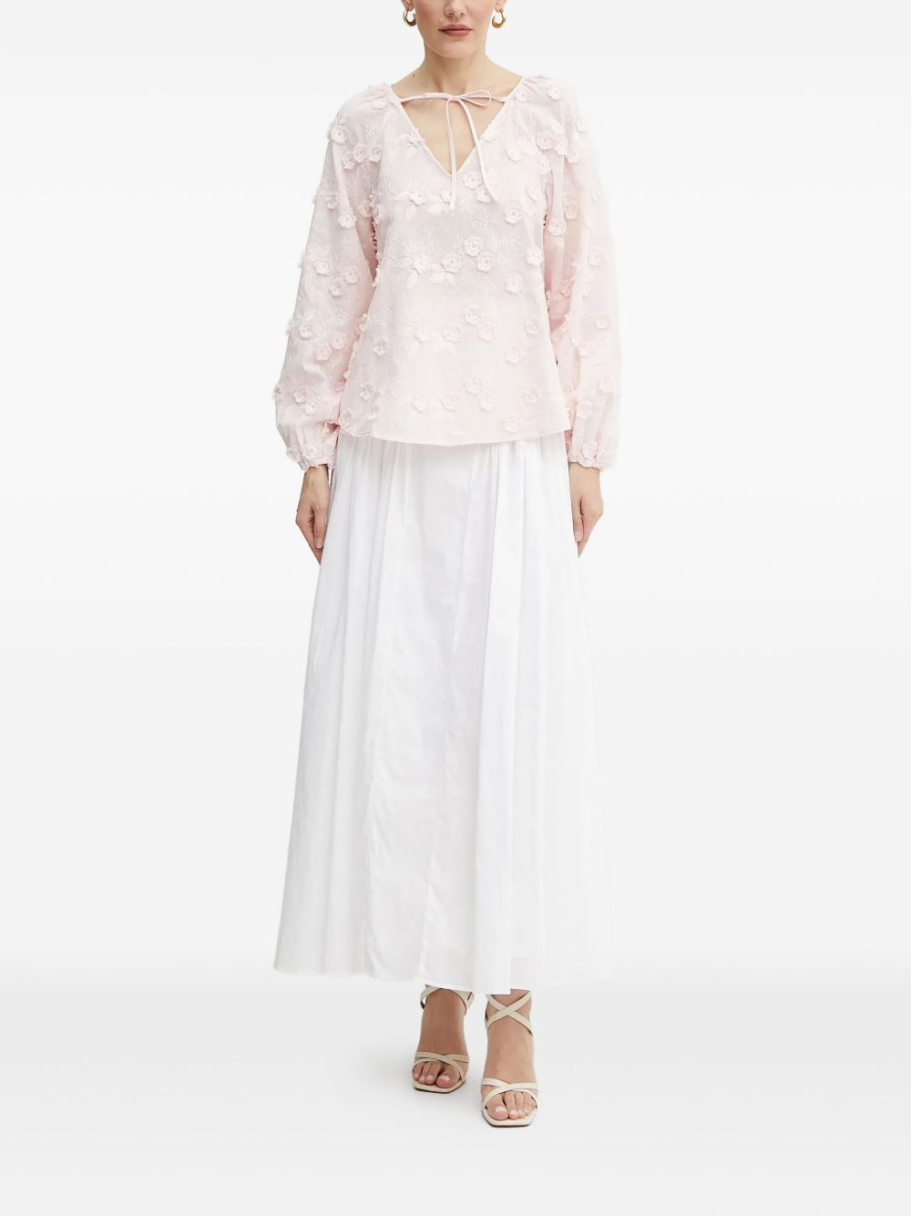 flower-embroidered tunic - 2