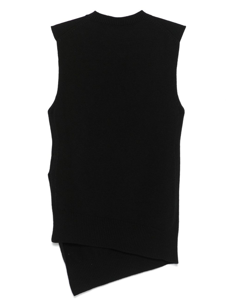 Jil Sander side-slits vest outlook