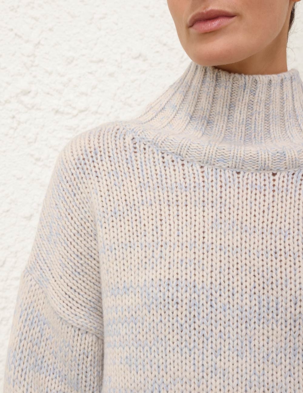 ILLUSTRATION MELANGE SWEATER - 5