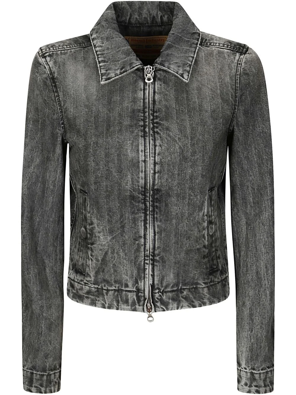 distressed denim jacket - 1