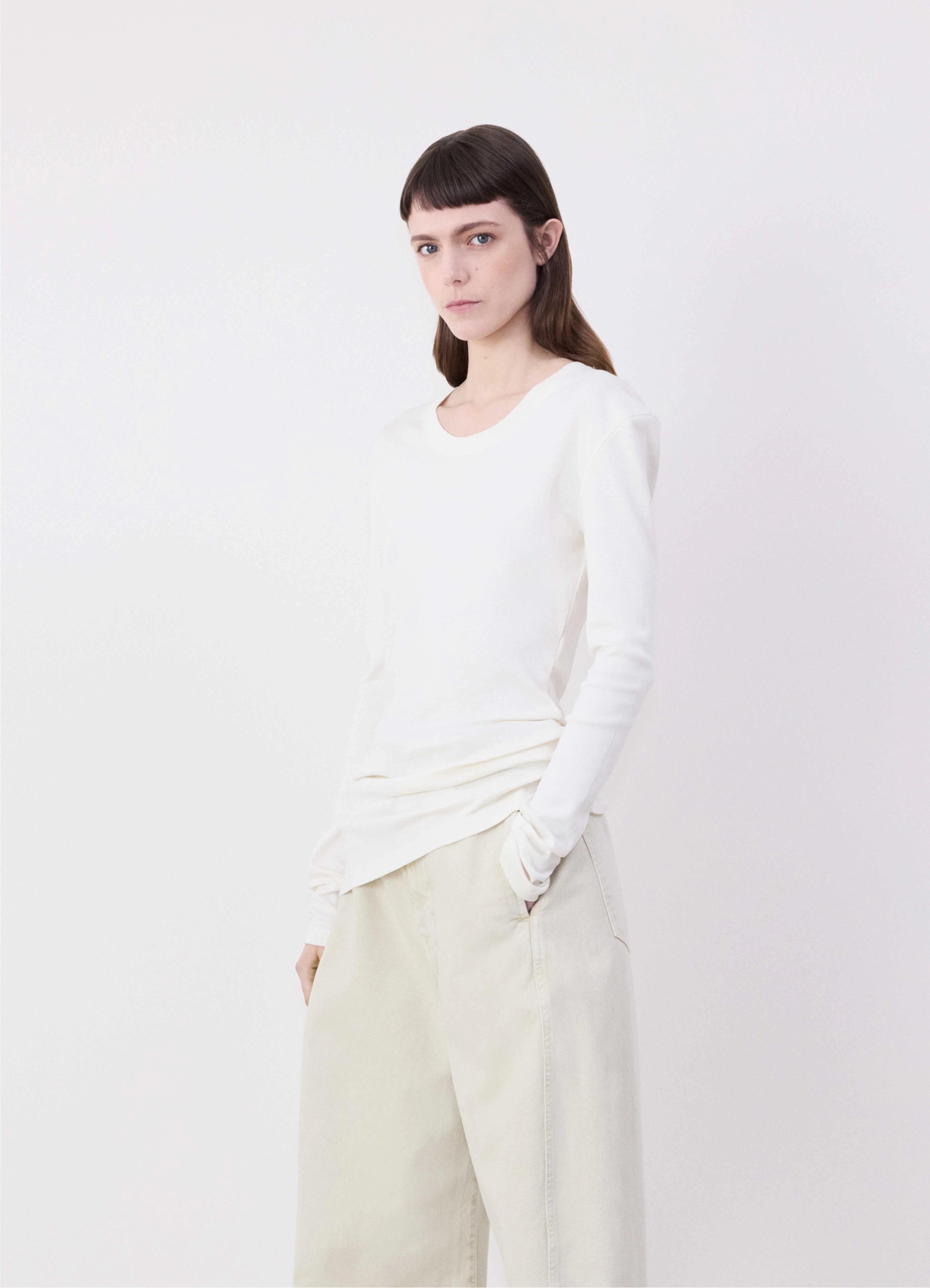 RIB LONG SLEEVE T-SHIRT - 2