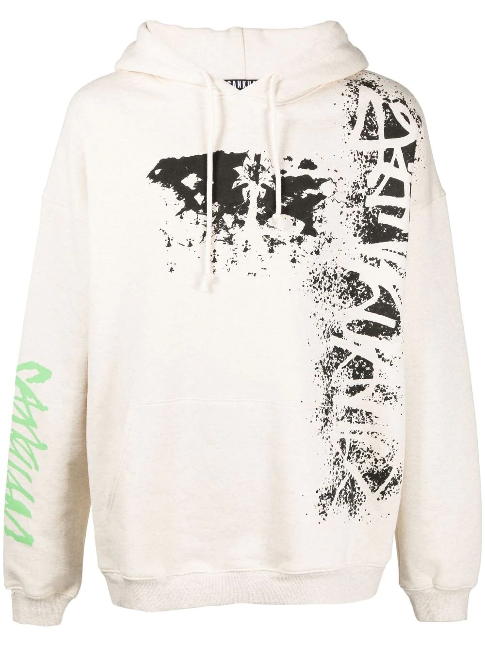 graphic-print cotton hoodie - 1