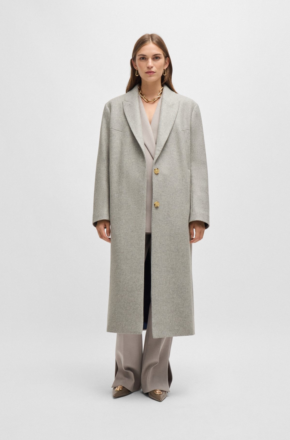 OVERSIZE-FIT COAT IN WOOL WITH CASHMERE - 2