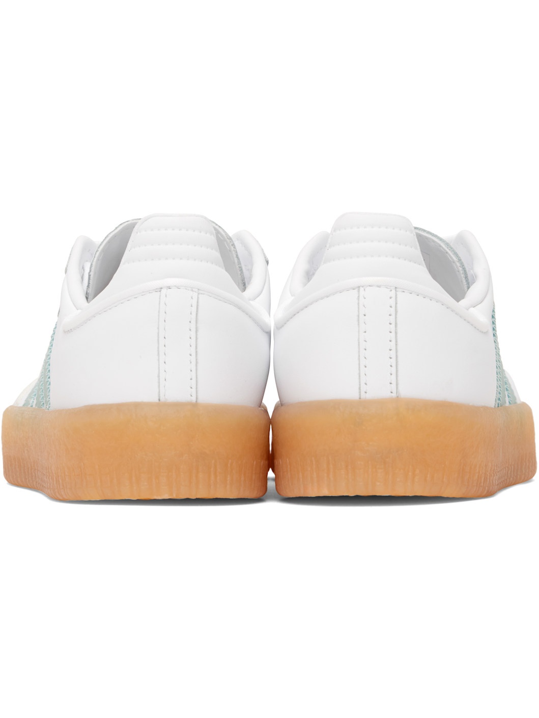 White & Blue Sambae Sneakers - 2