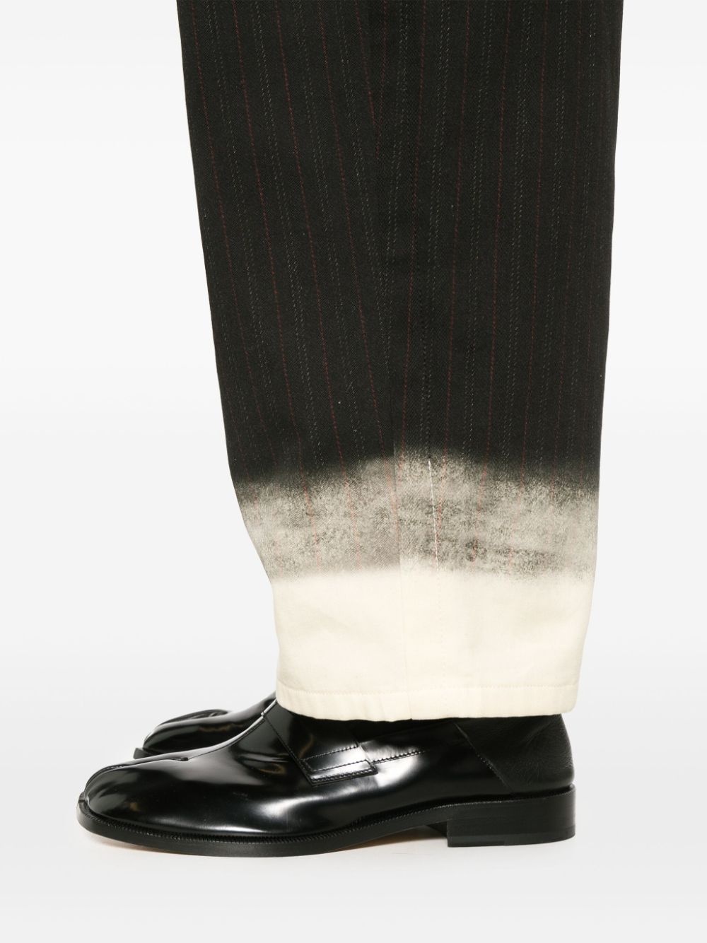 pinstriped wide-leg trousers - 5