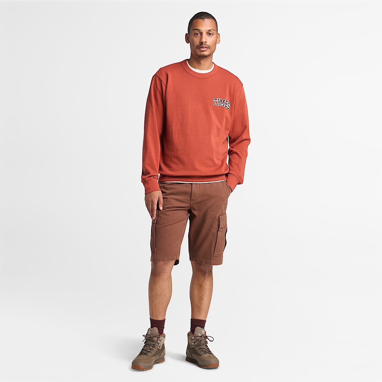 Men's Front Timbs Graphic Crew Neck Sweatshirt - 3