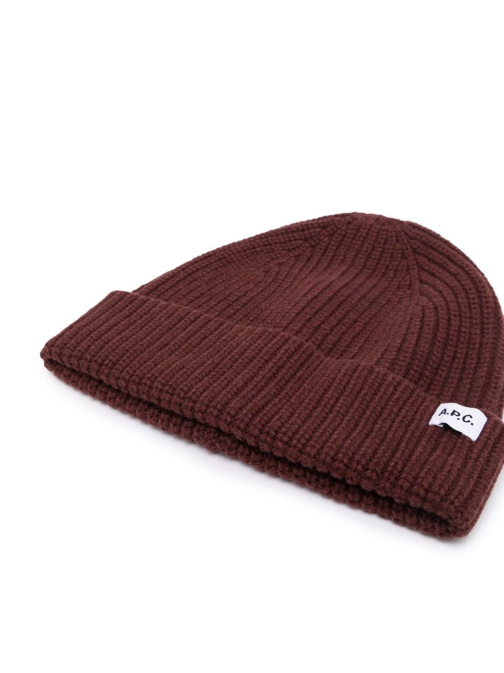 logo-patch ribbed-knit beanie - 2