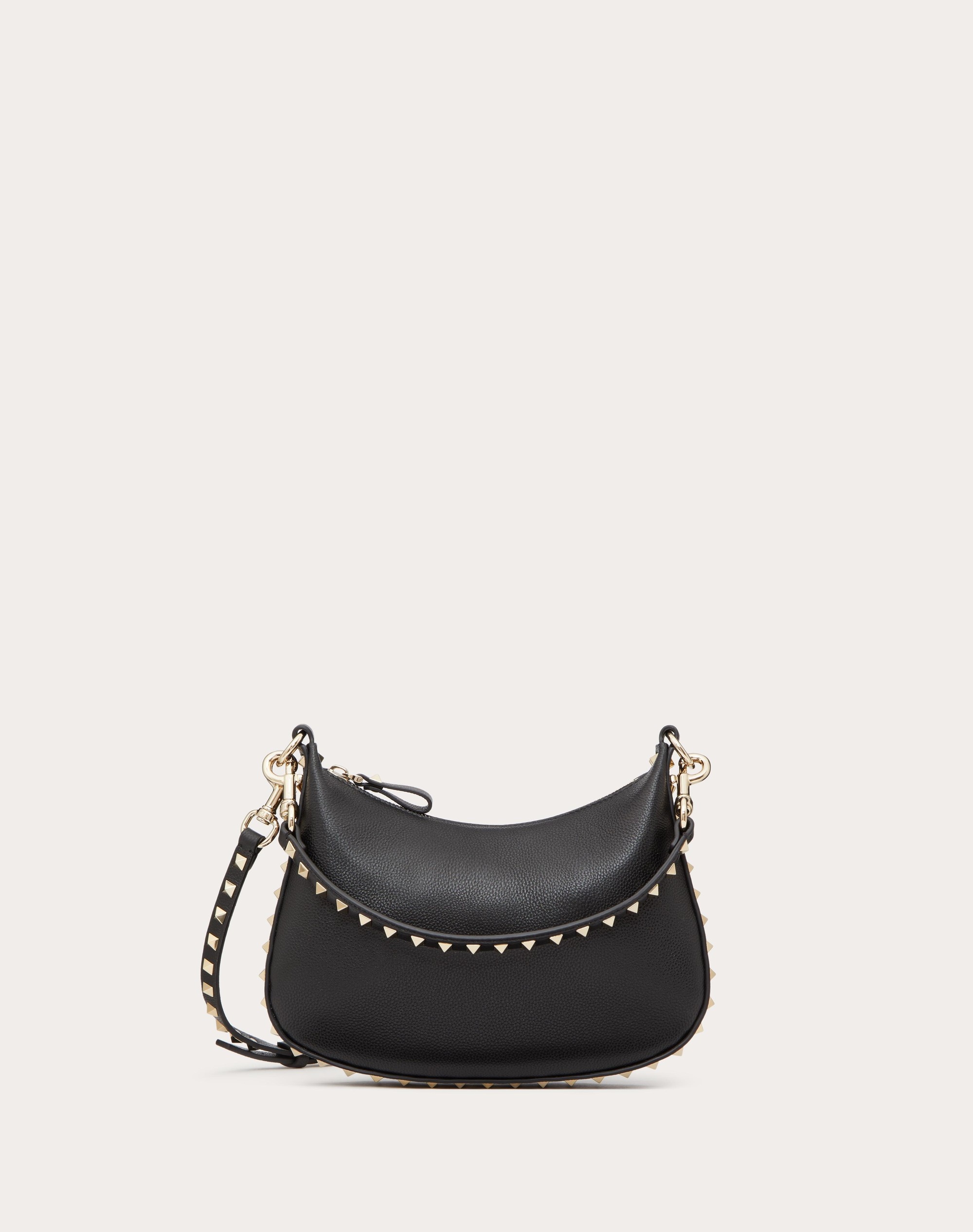 SMALL ROCKSTUD HOBO BAG IN GRAINY CALFSKIN - 1