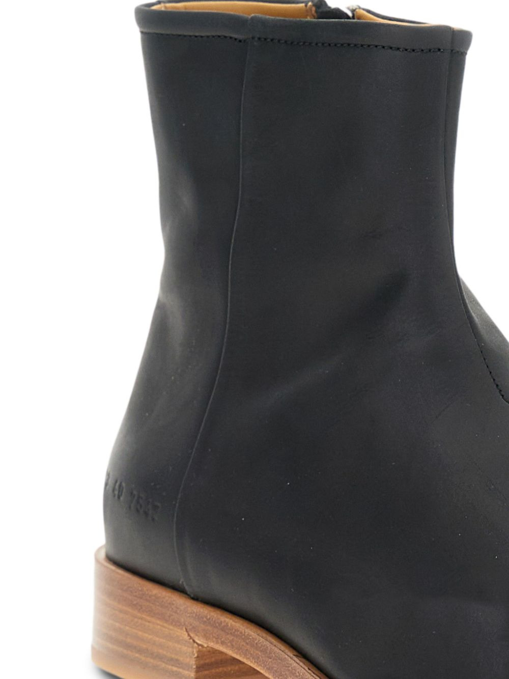 zip-detail leather boots - 3
