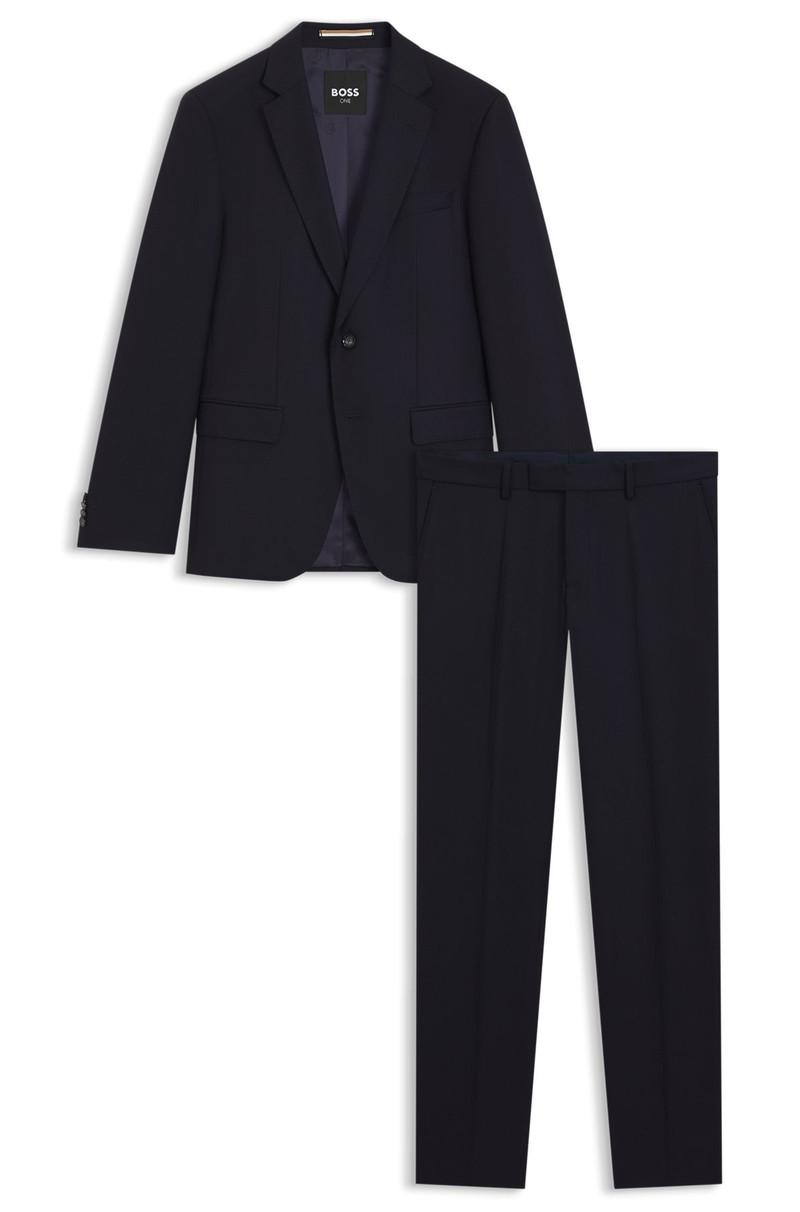 TWO-PIECE SLIM-FIT SUIT IN PATTERNED VIRGIN WOOL 8