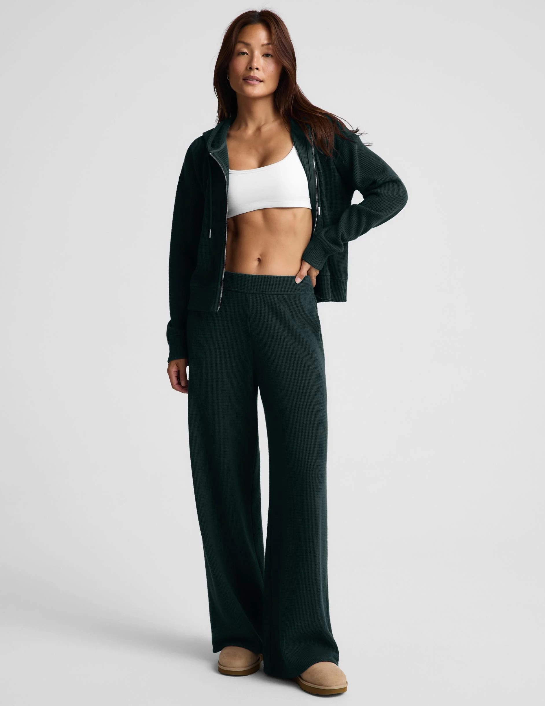 Rest Day Waffle Wide Leg Pant - 1
