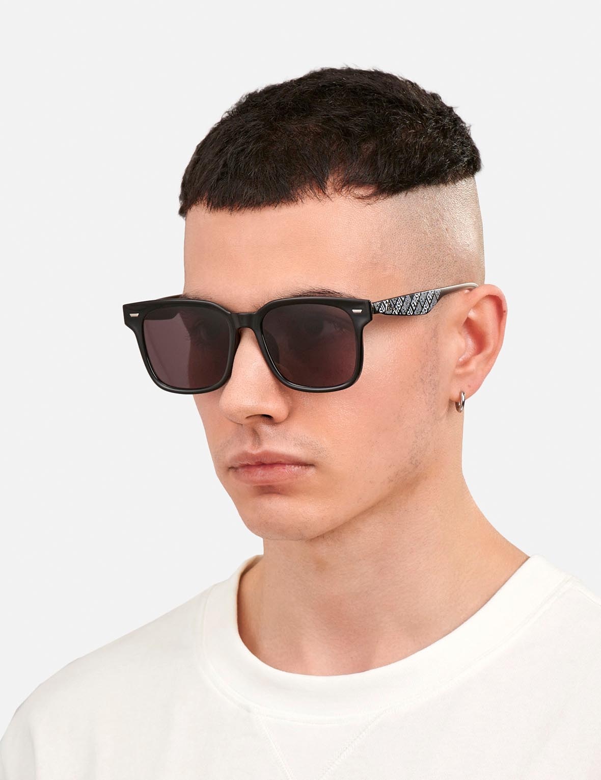 MONOGRAM PRINT TEMPLE SQUARE SUNGLASSES - 3