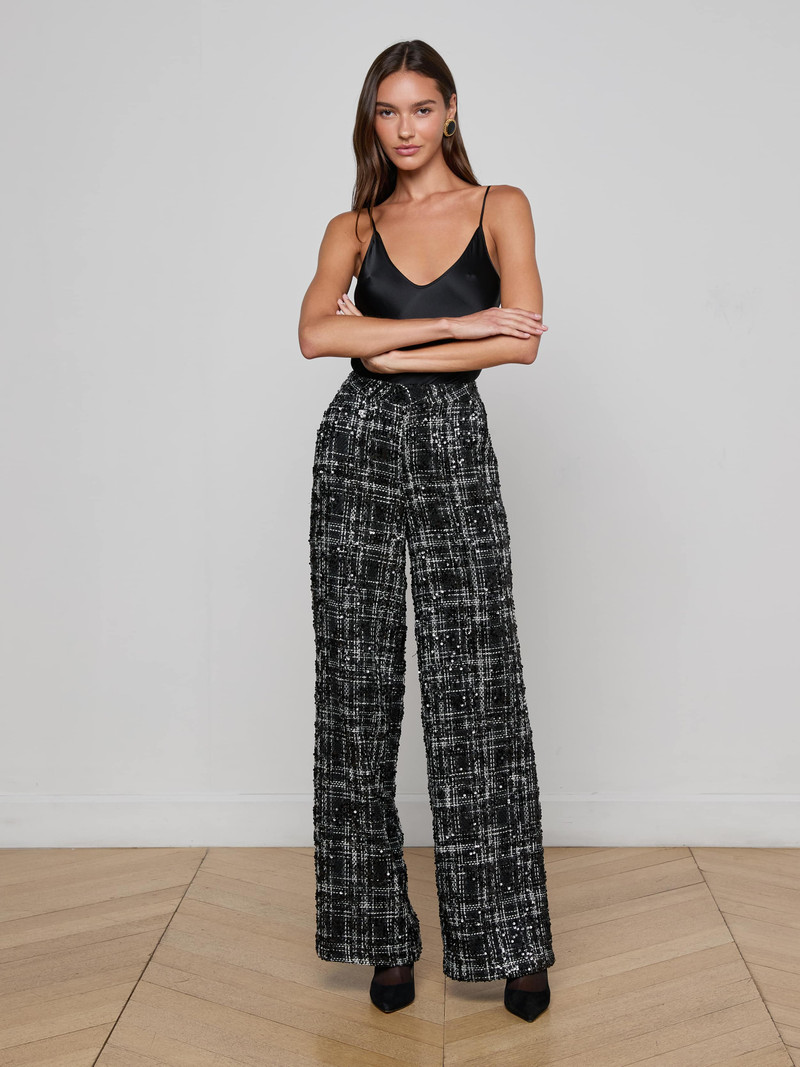 L'AGENCE Livvy Tweed Trouser outlook