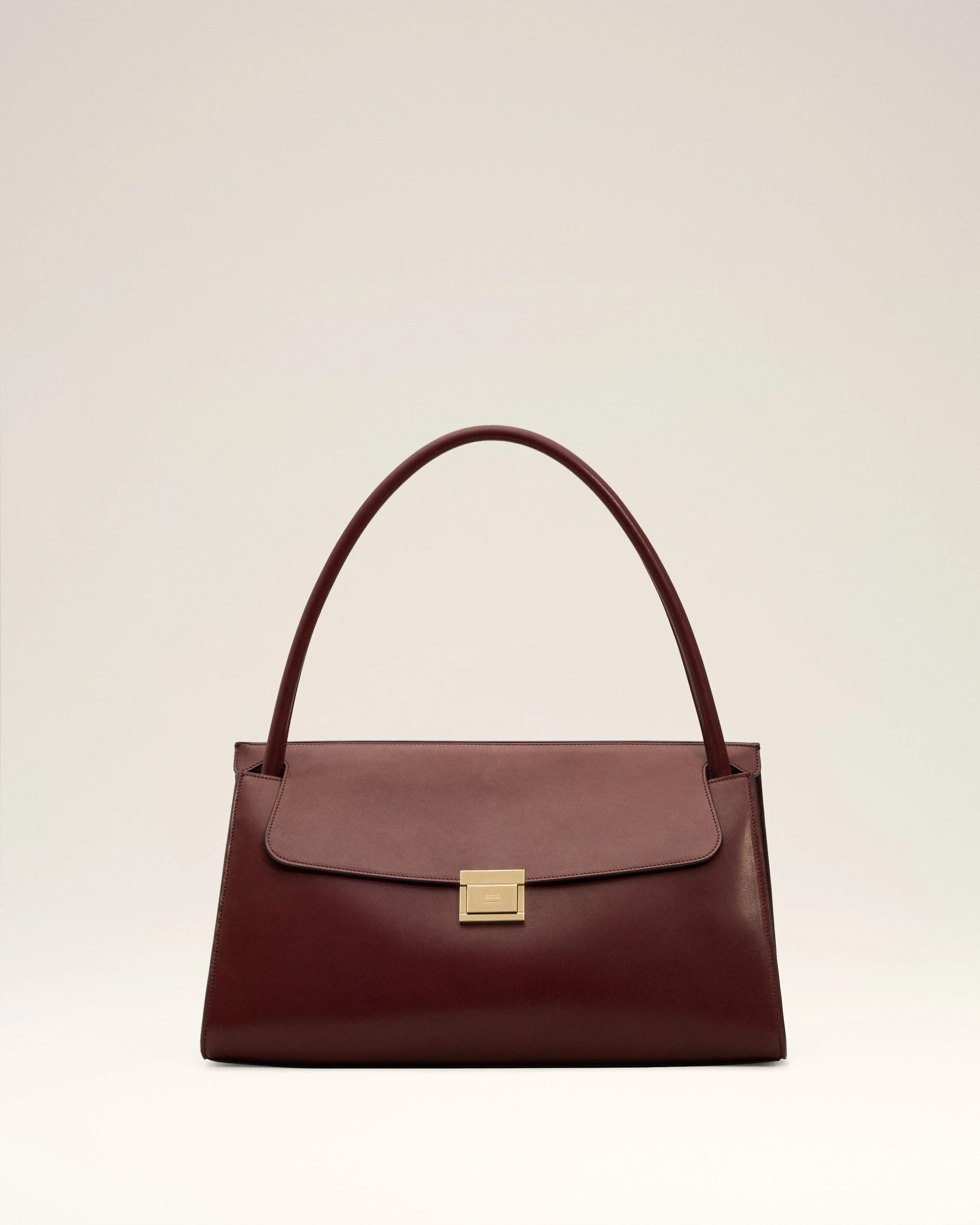 BURGUNDY SMOOTH LEATHER MIMI BAG - 1