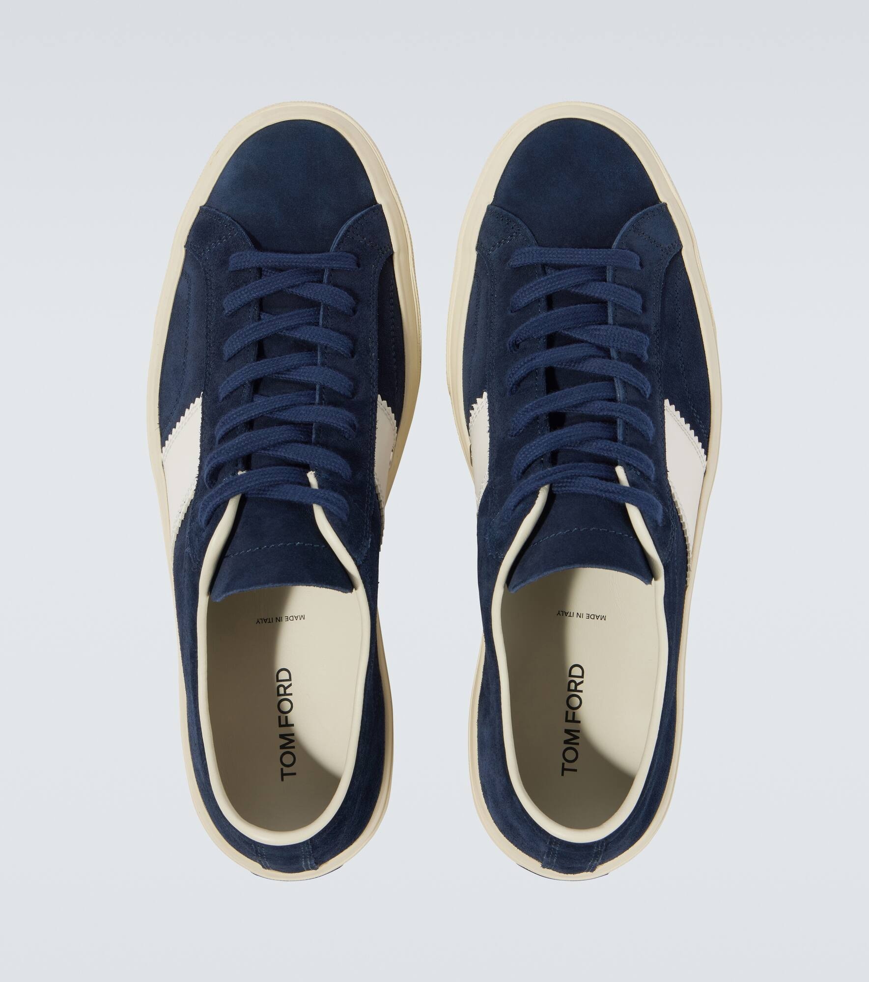 TOM FORD Cambridge leather-trimmed suede sneakers