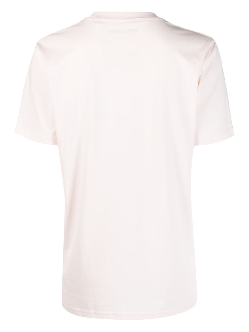 Yves Salomon peace-print organic-cotton T-shirt outlook