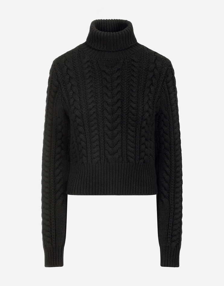 Cable-knit cashmere turtle-neck sweater - 3