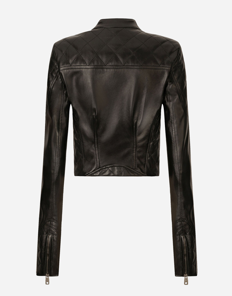 Dolce & Gabbana Short leather biker jacket outlook