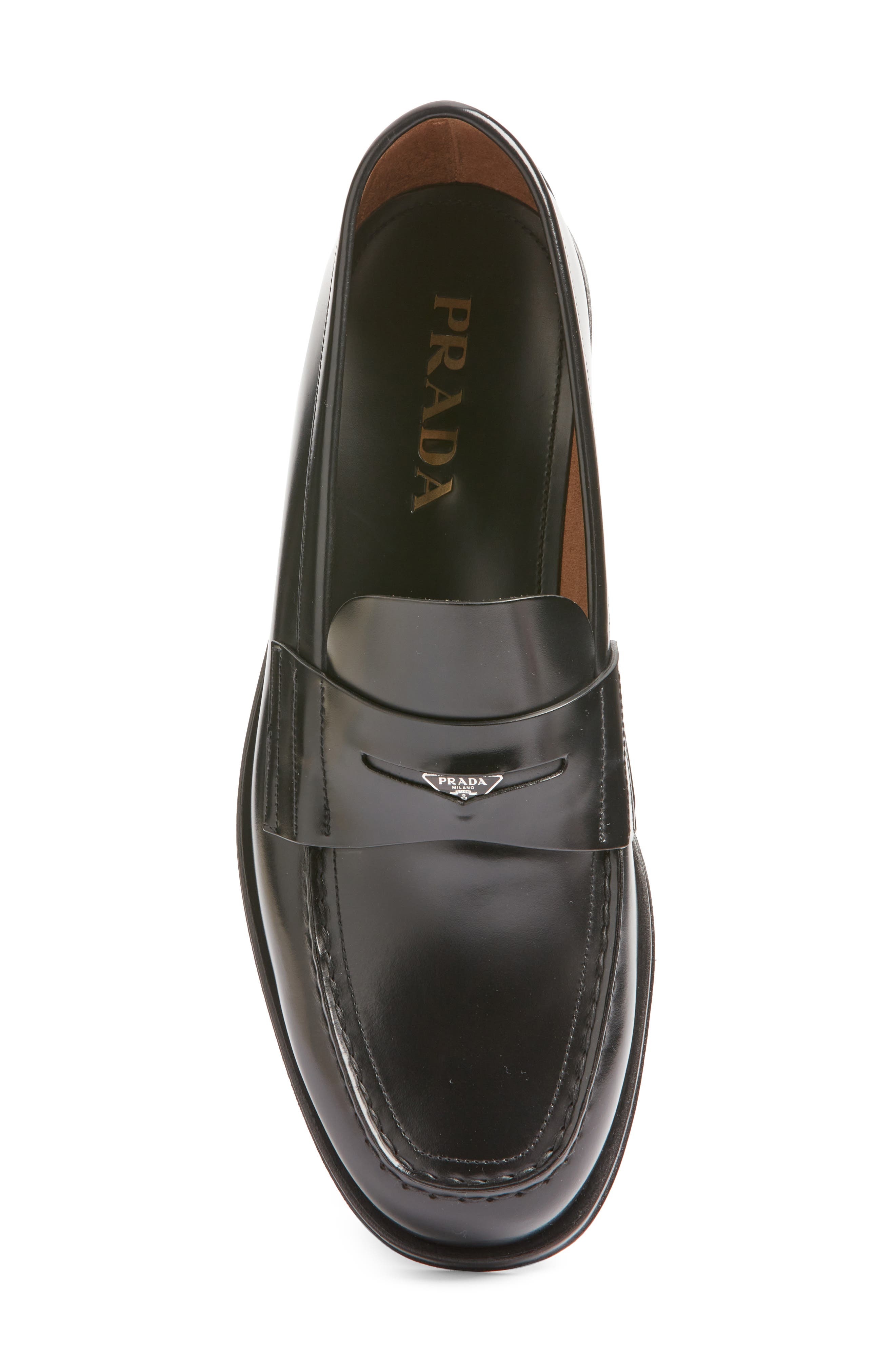 Prada Logo Penny Loafer in Nero at Nordstrom - 3