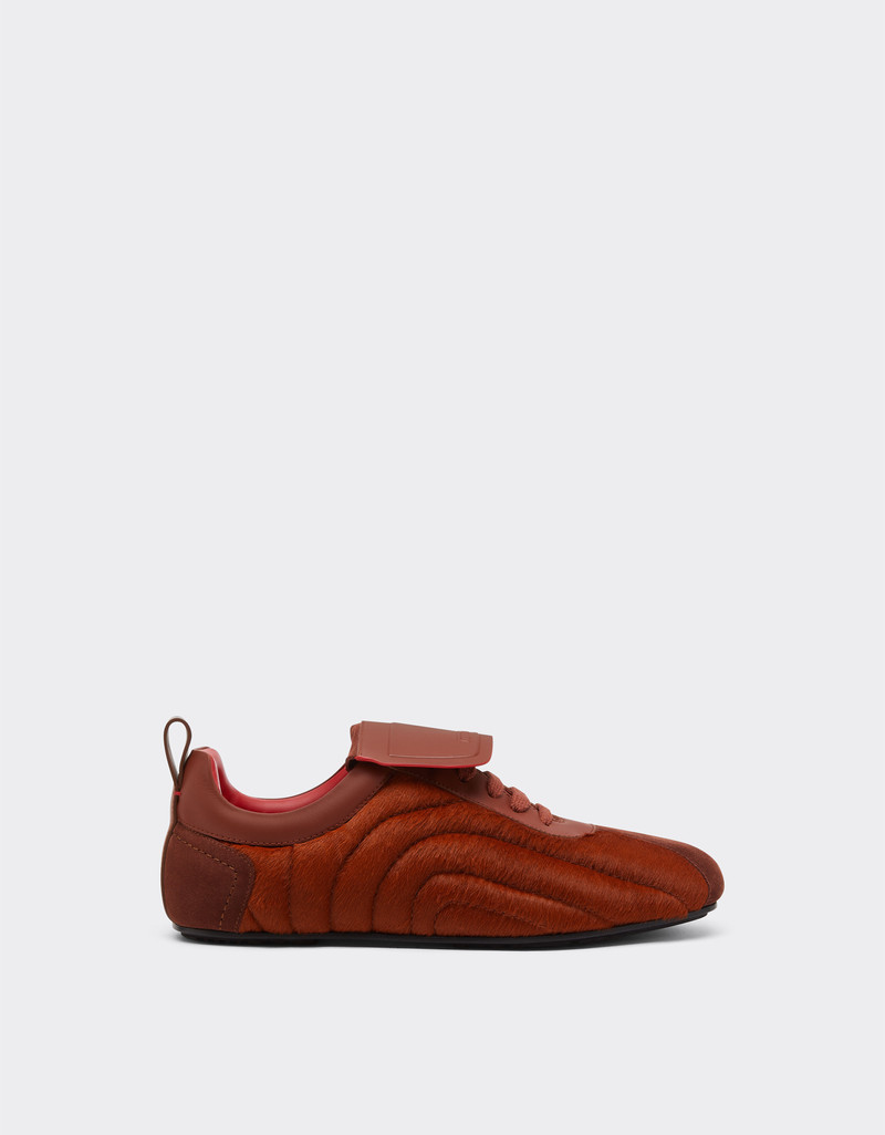 Running trainers in leather, suede and cowhide 1