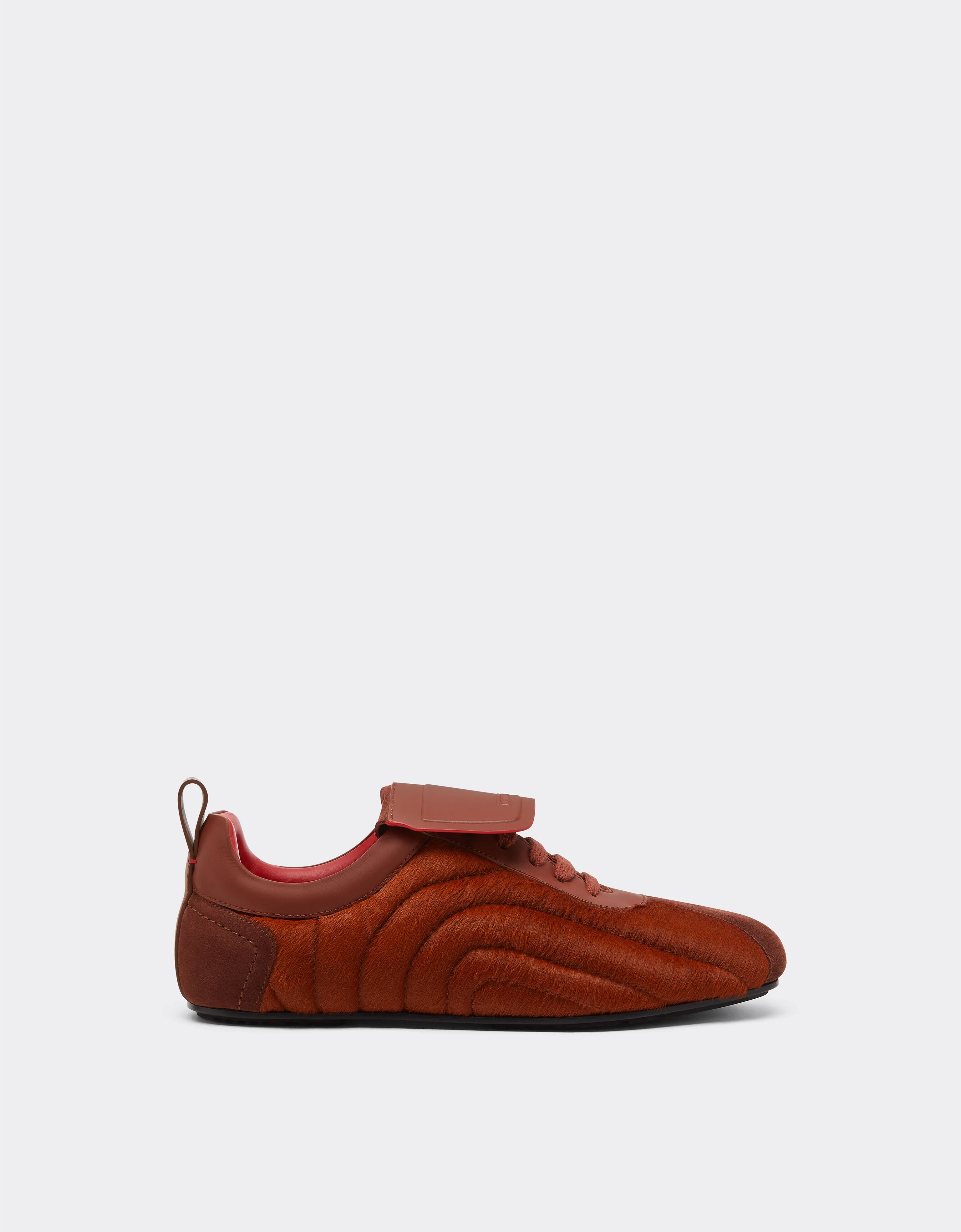 Running trainers in leather, suede and cowhide - 1