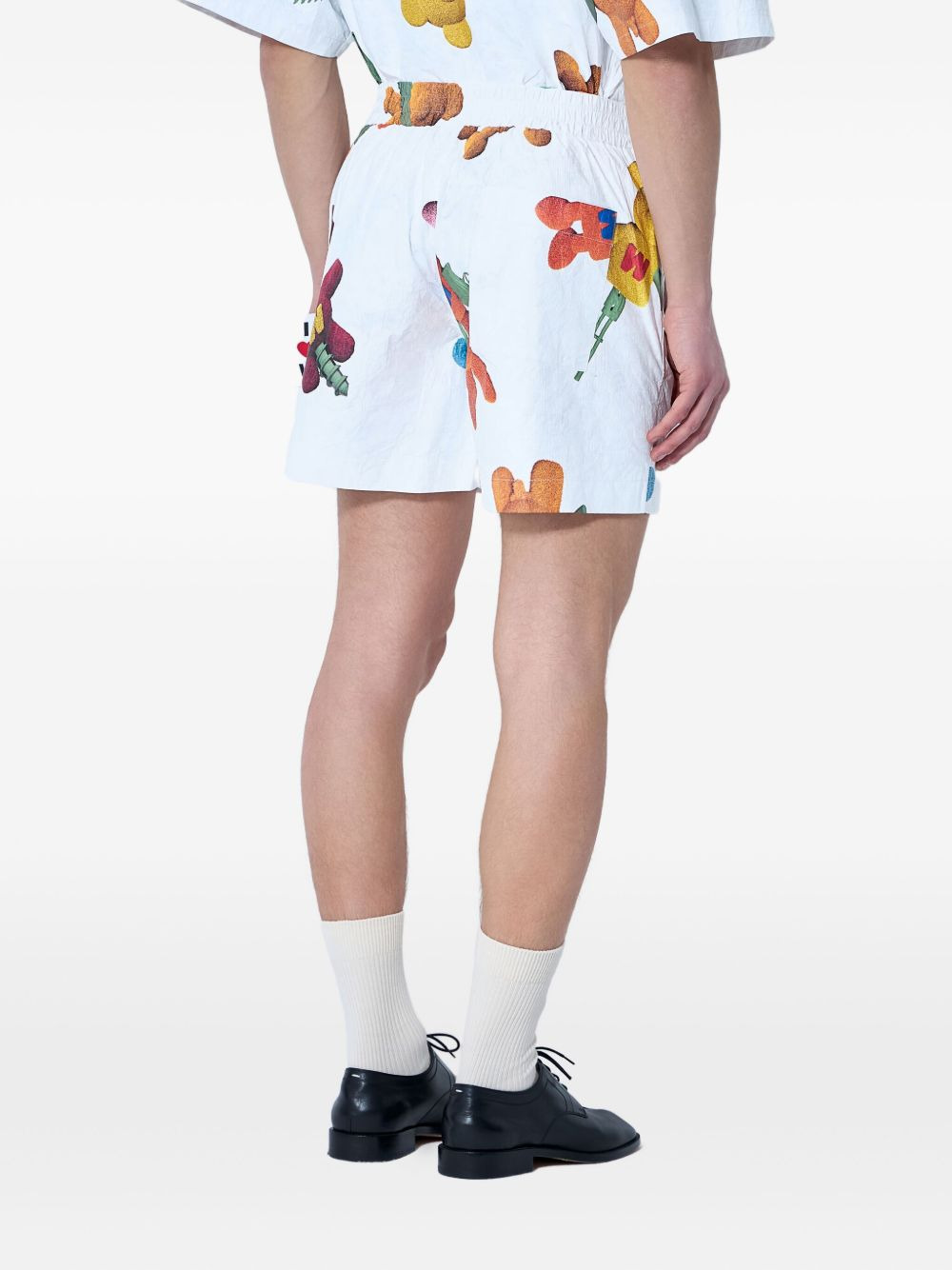teddy bear-print shorts - 4