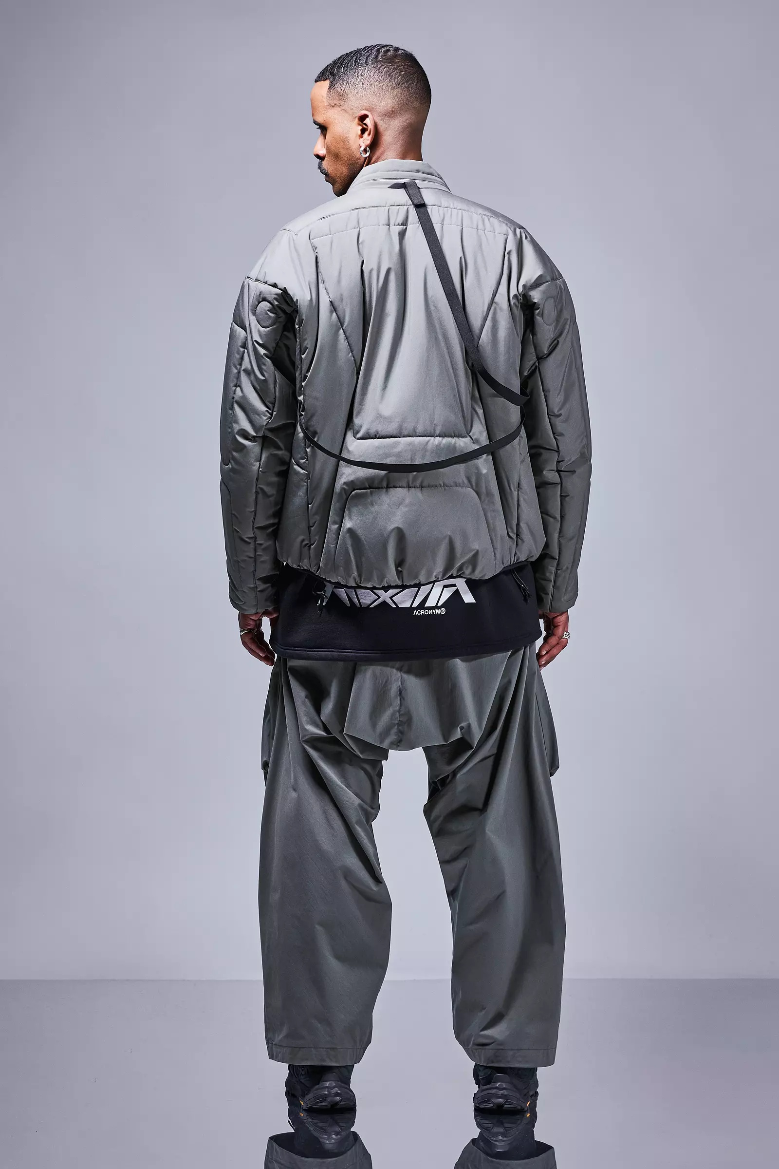 P30AL-E Encapsulated Nylon Ultrawide Drawcord Cargo Trouser Gray - 7