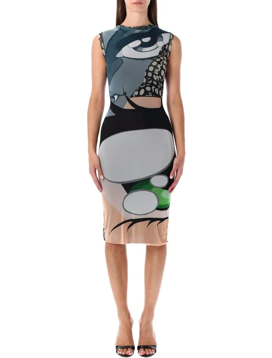 Ottolinger Julien Ceccaldi Printed Bodycon Midi Dress - 1